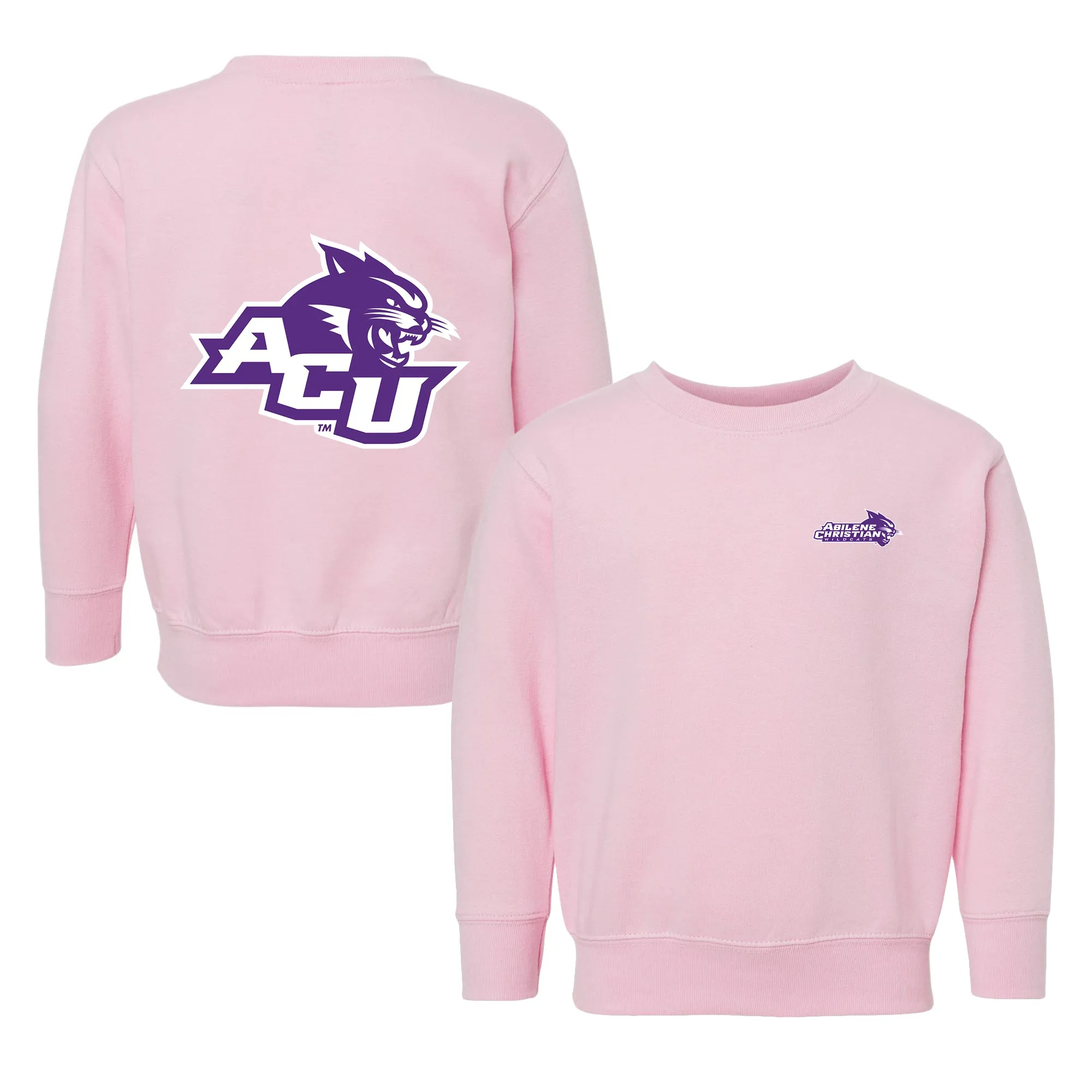 Abilene Christian University Wildcats Logo Toddler Crewneck Sweatshirt