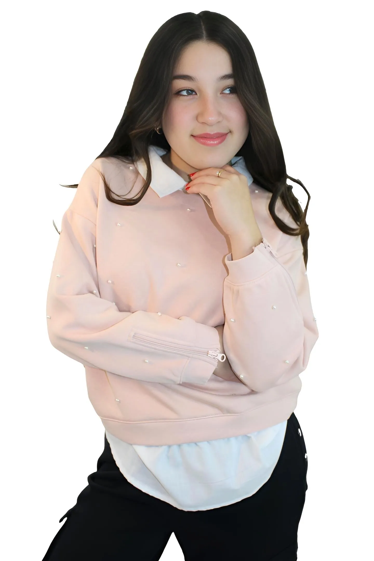 Adaptive Kids Dolman Sleeve Sweatshirt with Back Zipper Foe Easy Dressing