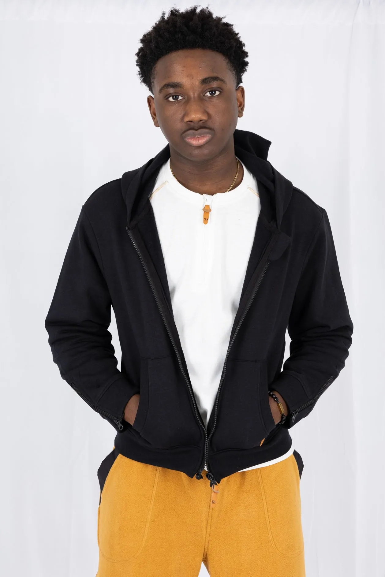 Adaptive Kids Hoodie: Front Magnetic Zipper and Easy-Undressing Sleeves