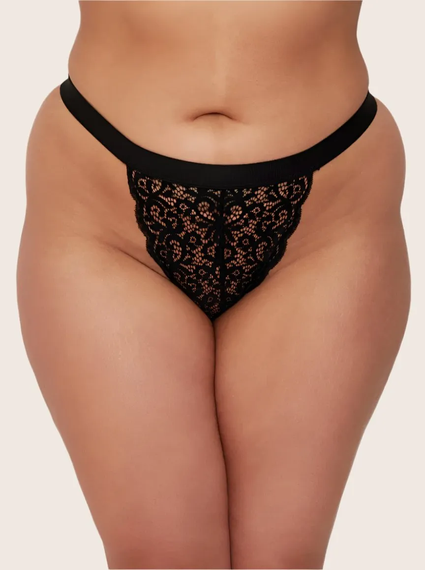 Aurora Thong : Midnight Black