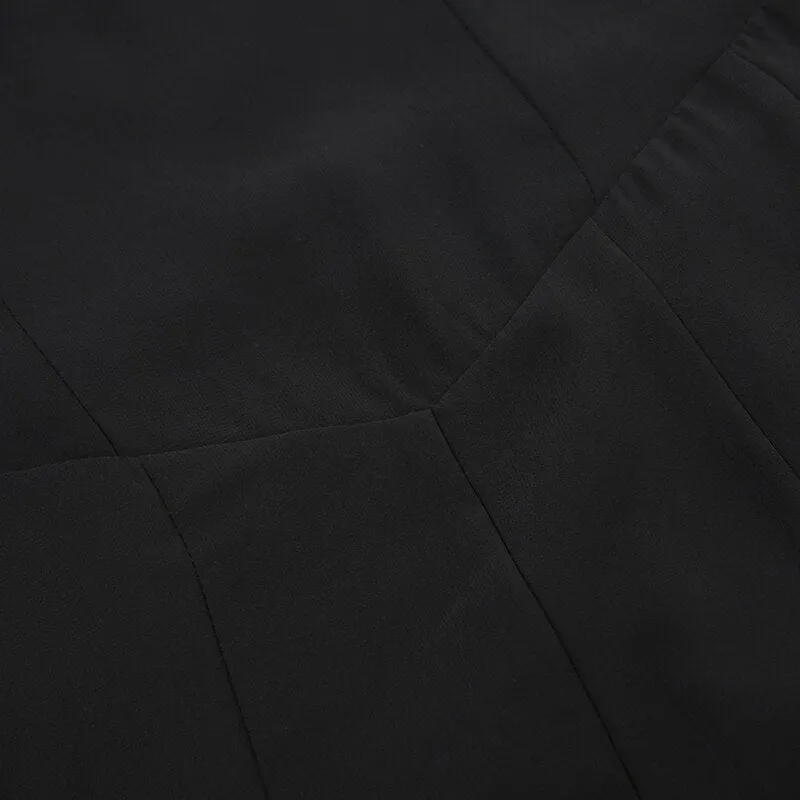 Black Short Sleeve Maxi Dress
