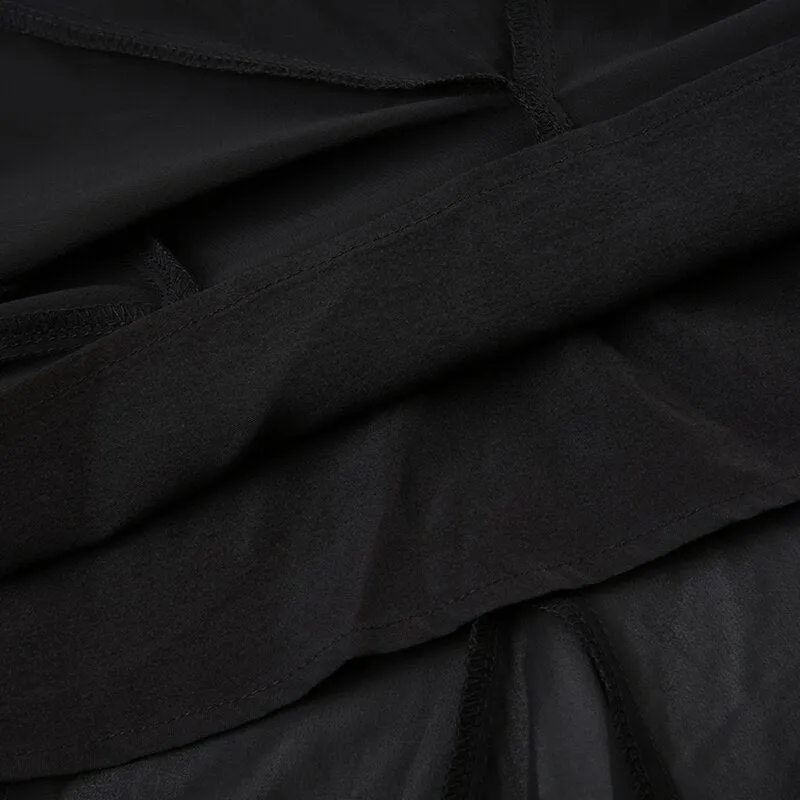 Black Short Sleeve Maxi Dress