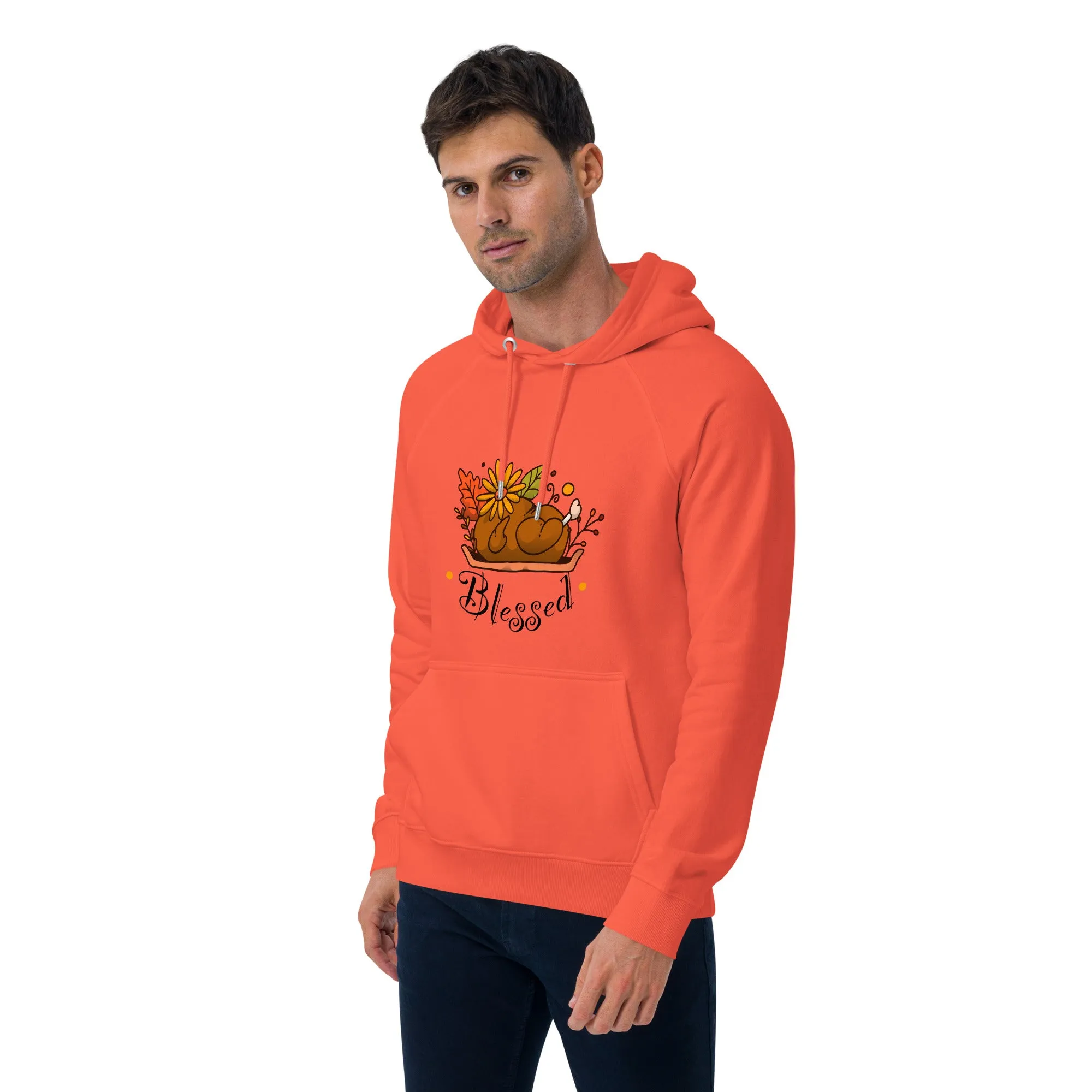 Blessed Graphic Men Eco Raglan Hoodie