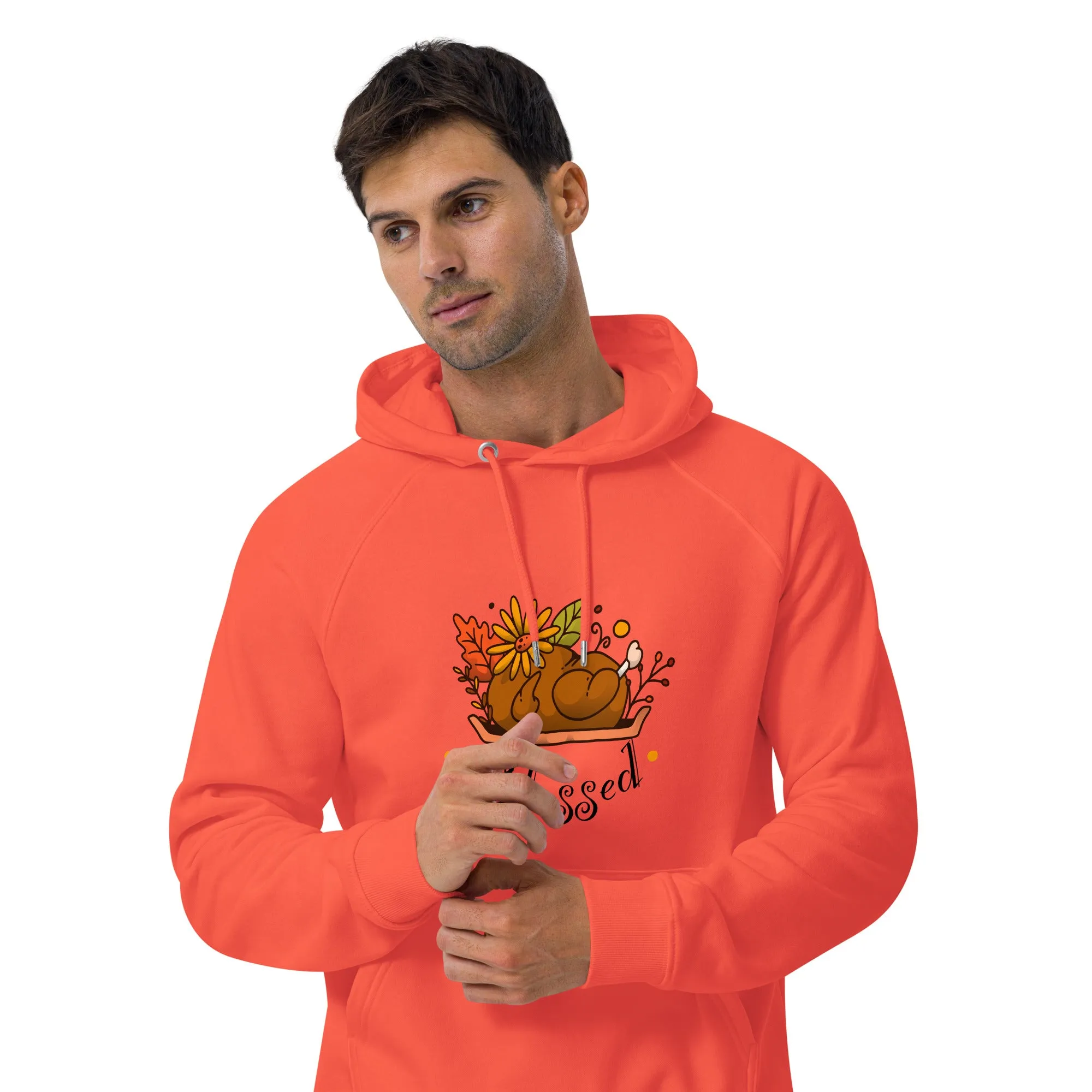 Blessed Graphic Men Eco Raglan Hoodie