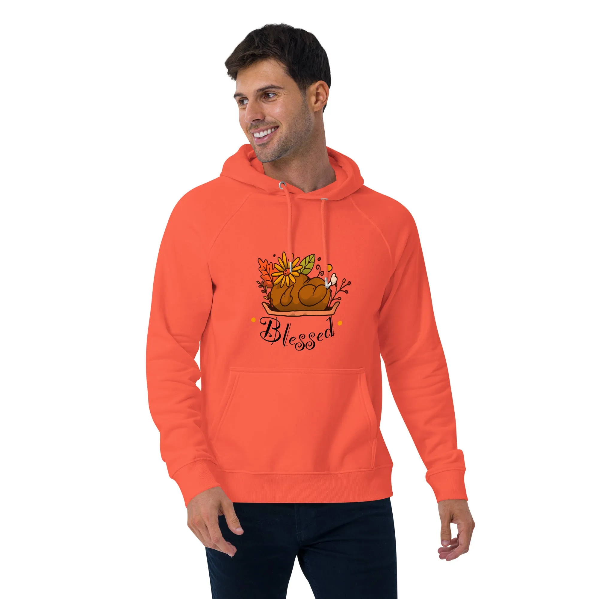 Blessed Graphic Men Eco Raglan Hoodie