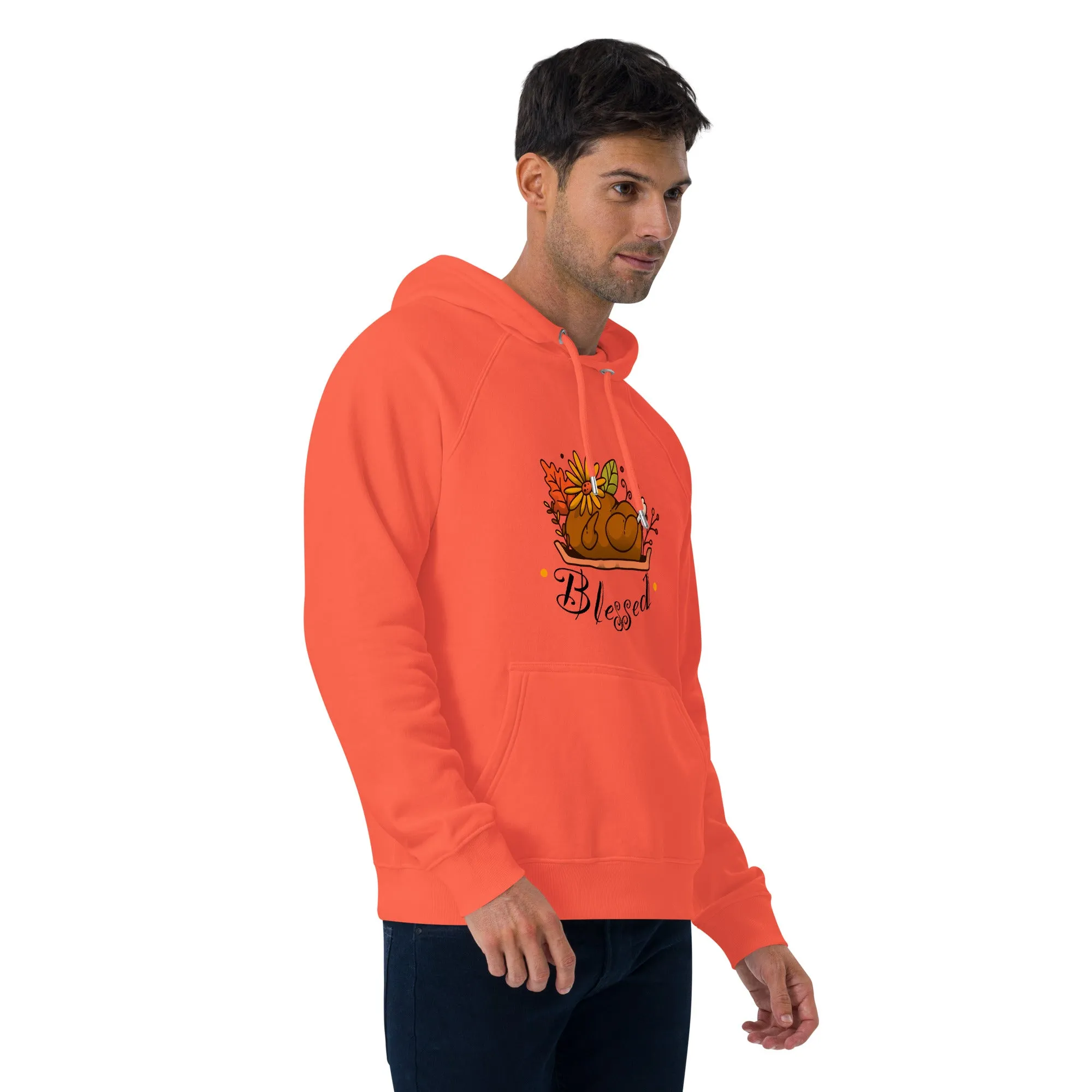 Blessed Graphic Men Eco Raglan Hoodie