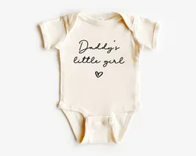 Daddy's Little Girl Onesie - Minimalist Bodysuit - Father's Day Natural Baby Onesie