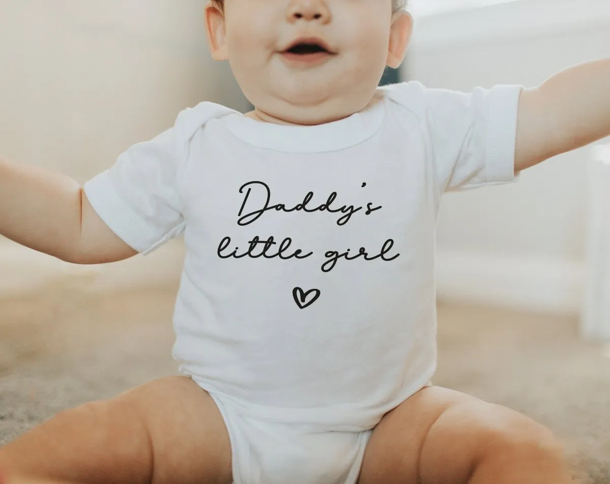 Daddy's Little Girl Onesie - Minimalist Bodysuit - Father's Day Natural Baby Onesie
