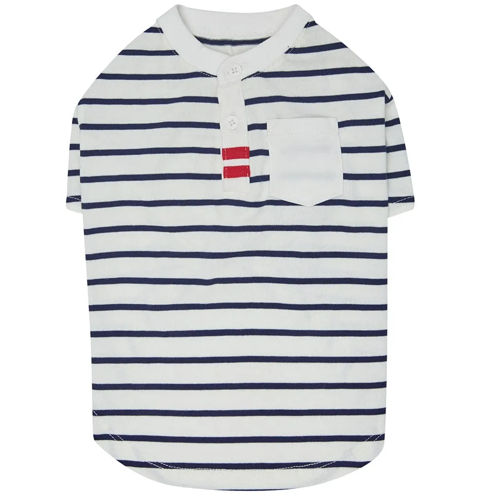 Dogs & Cats & Co. Saint Malo Matching Henley T-shirt Navy