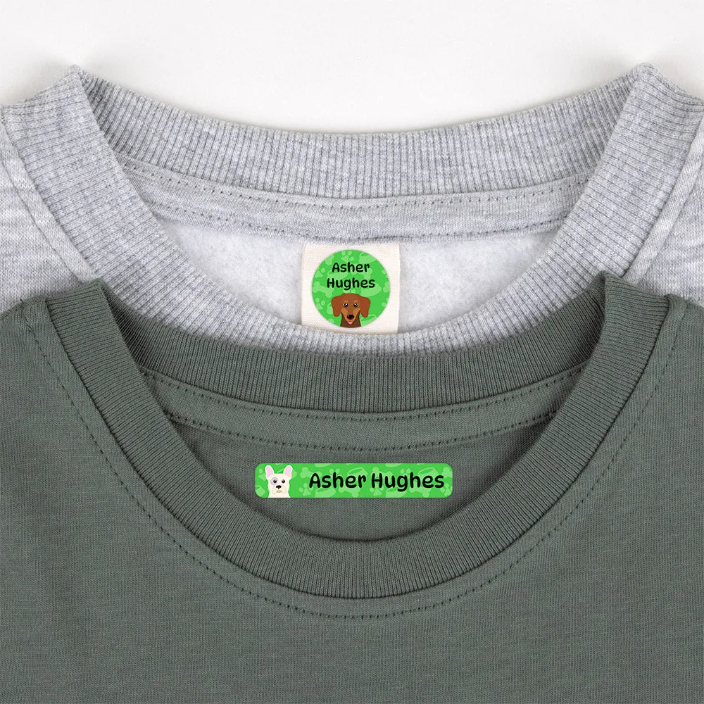 Dogs Camp Clothing Labels Pack