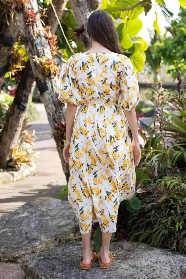 Dolly Midi Dress - Yellow Khaki