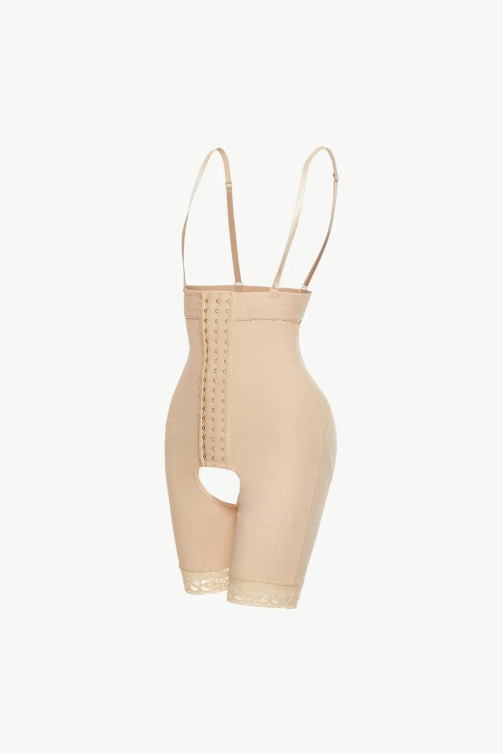 Full Size Hook-And-Eye Lace Trim Shaping Bodysuit