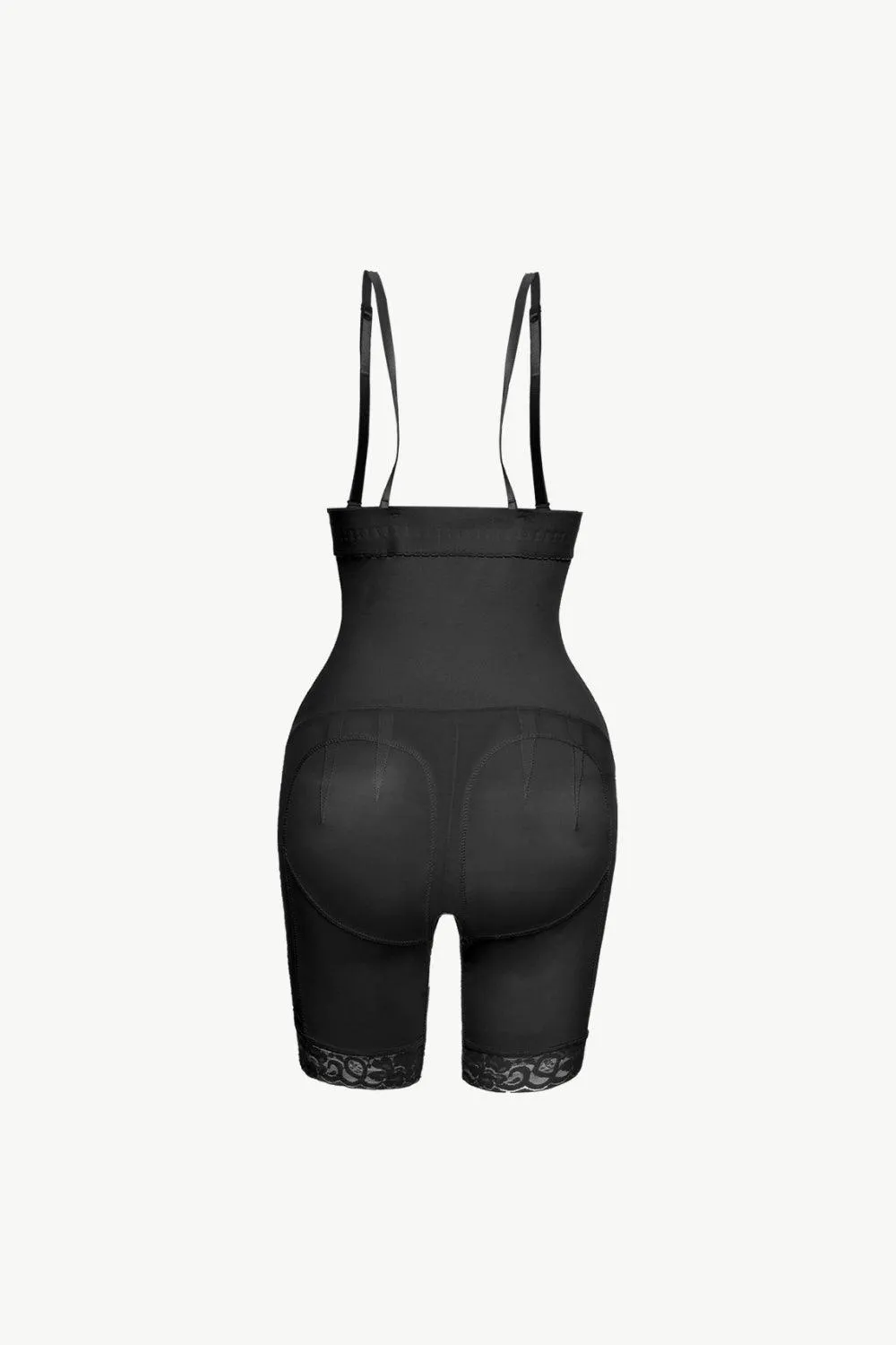 Full Size Hook-And-Eye Lace Trim Shaping Bodysuit