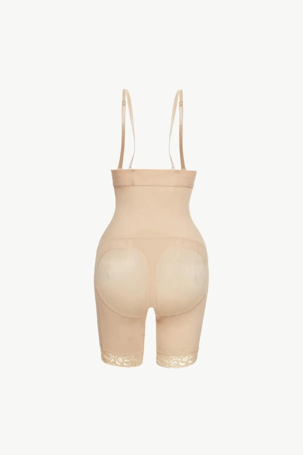 Full Size Hook-And-Eye Lace Trim Shaping Bodysuit