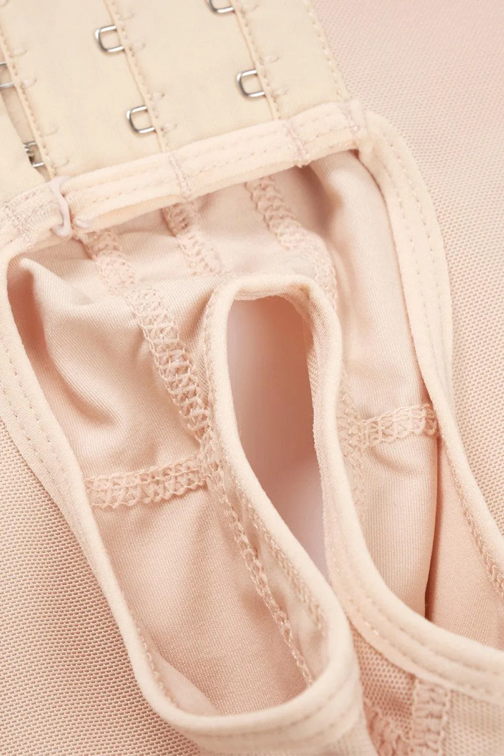 Full Size Hook-And-Eye Lace Trim Shaping Bodysuit