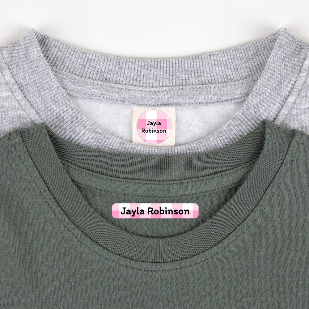 Gingham Camp Clothing Labels Pack