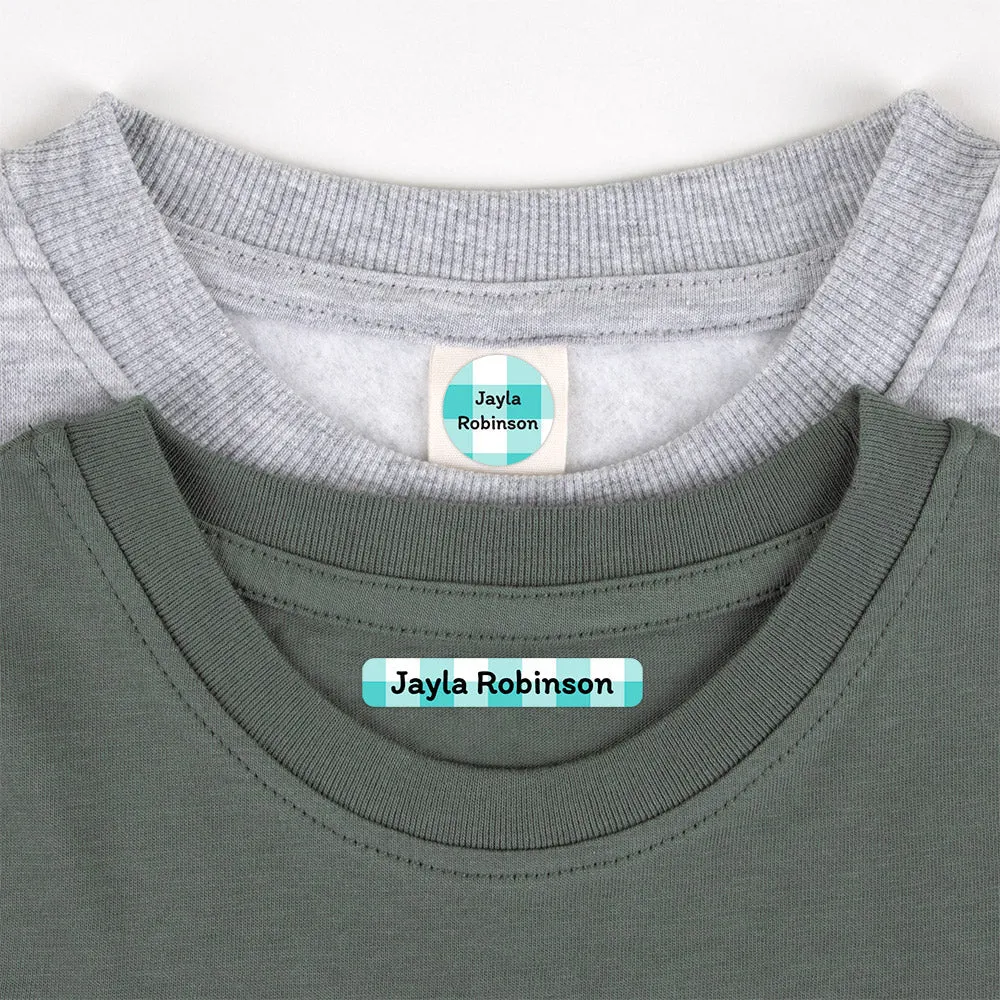 Gingham Camp Clothing Labels Pack