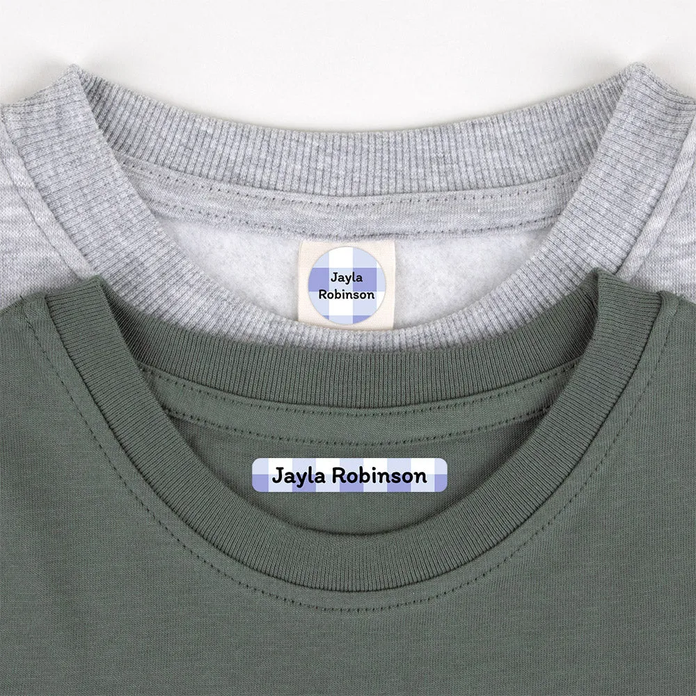 Gingham Camp Clothing Labels Pack
