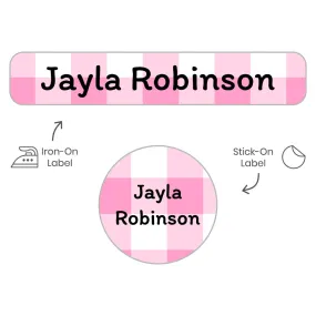 Gingham Camp Clothing Labels Pack