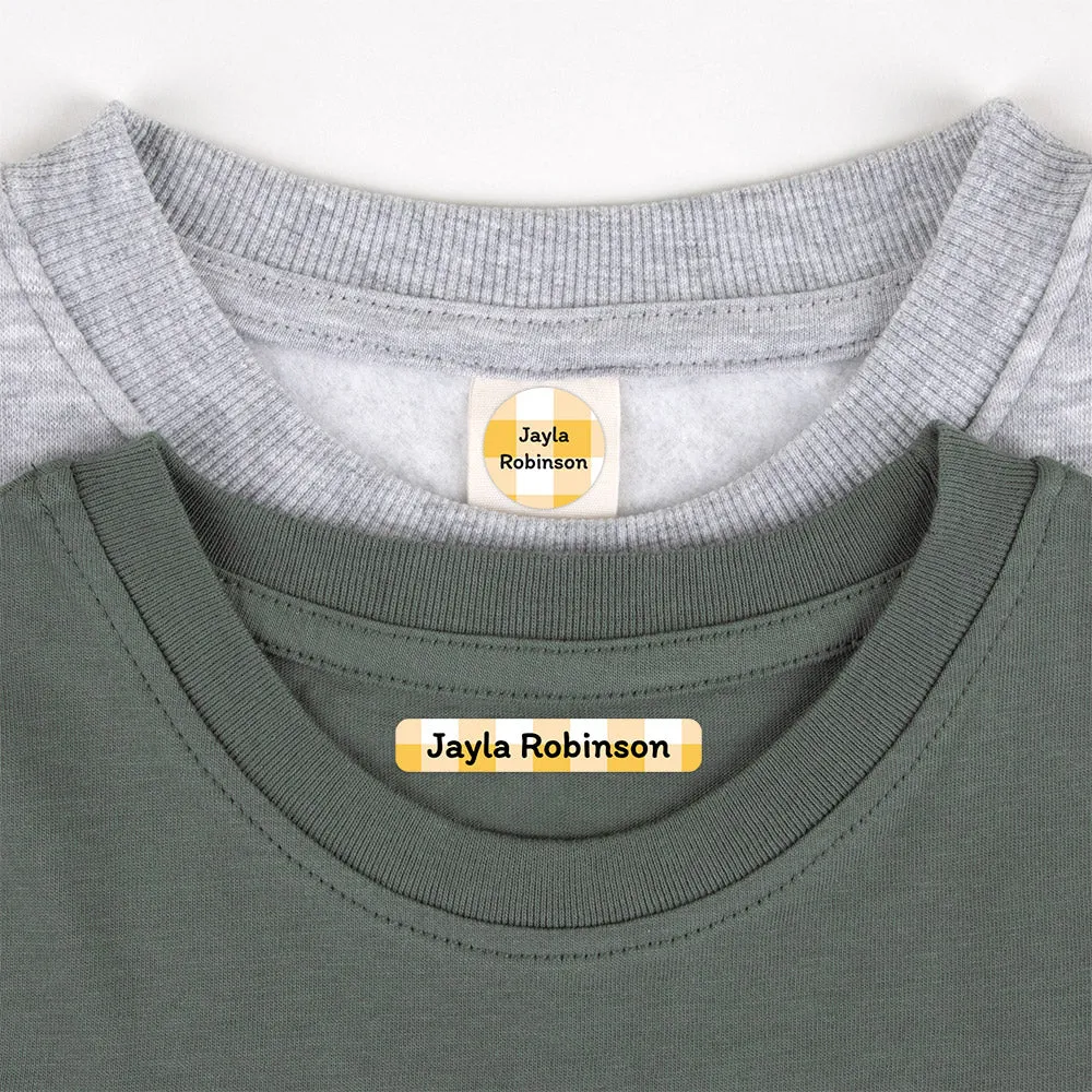 Gingham Camp Clothing Labels Pack