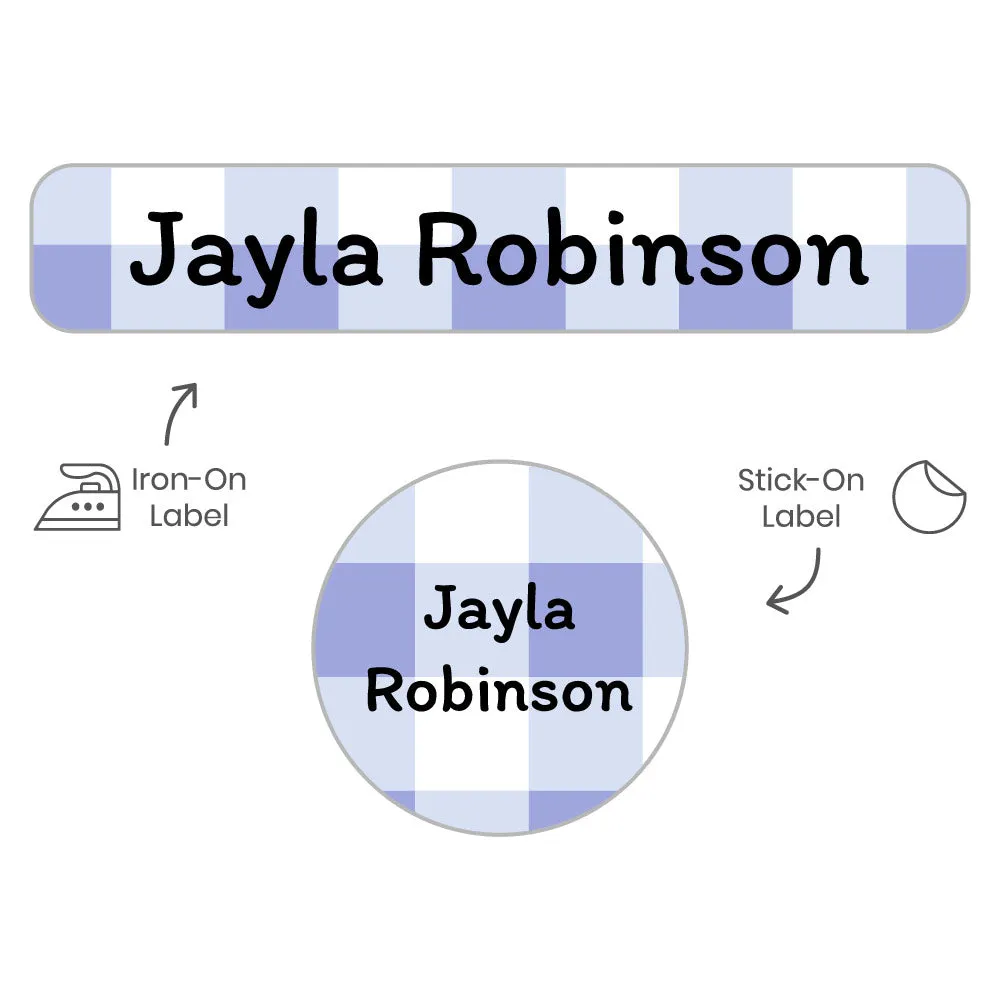 Gingham Camp Clothing Labels Pack