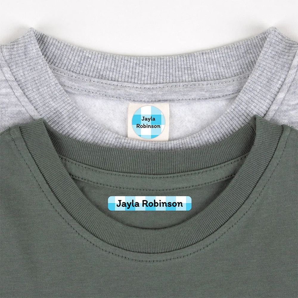 Gingham Camp Clothing Labels Pack
