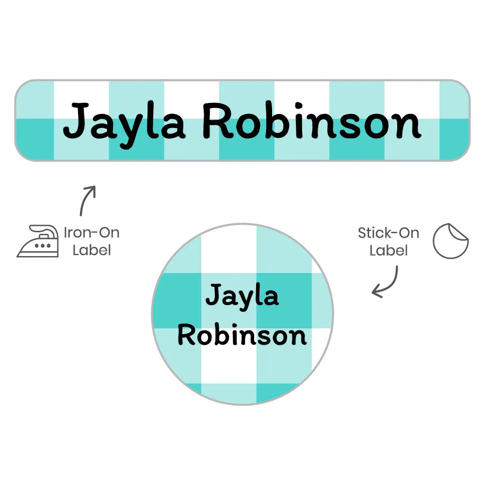 Gingham Camp Clothing Labels Pack