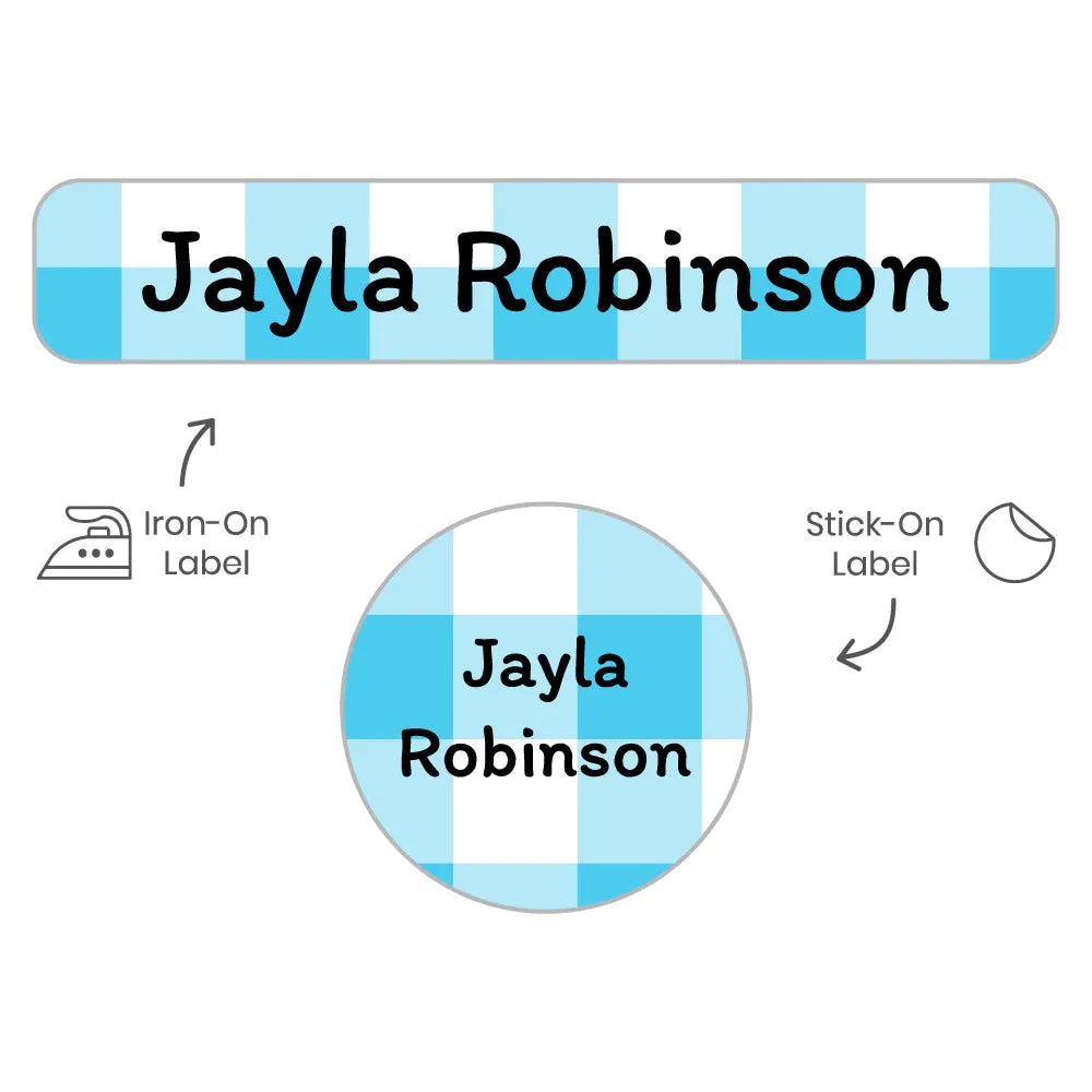 Gingham Camp Clothing Labels Pack