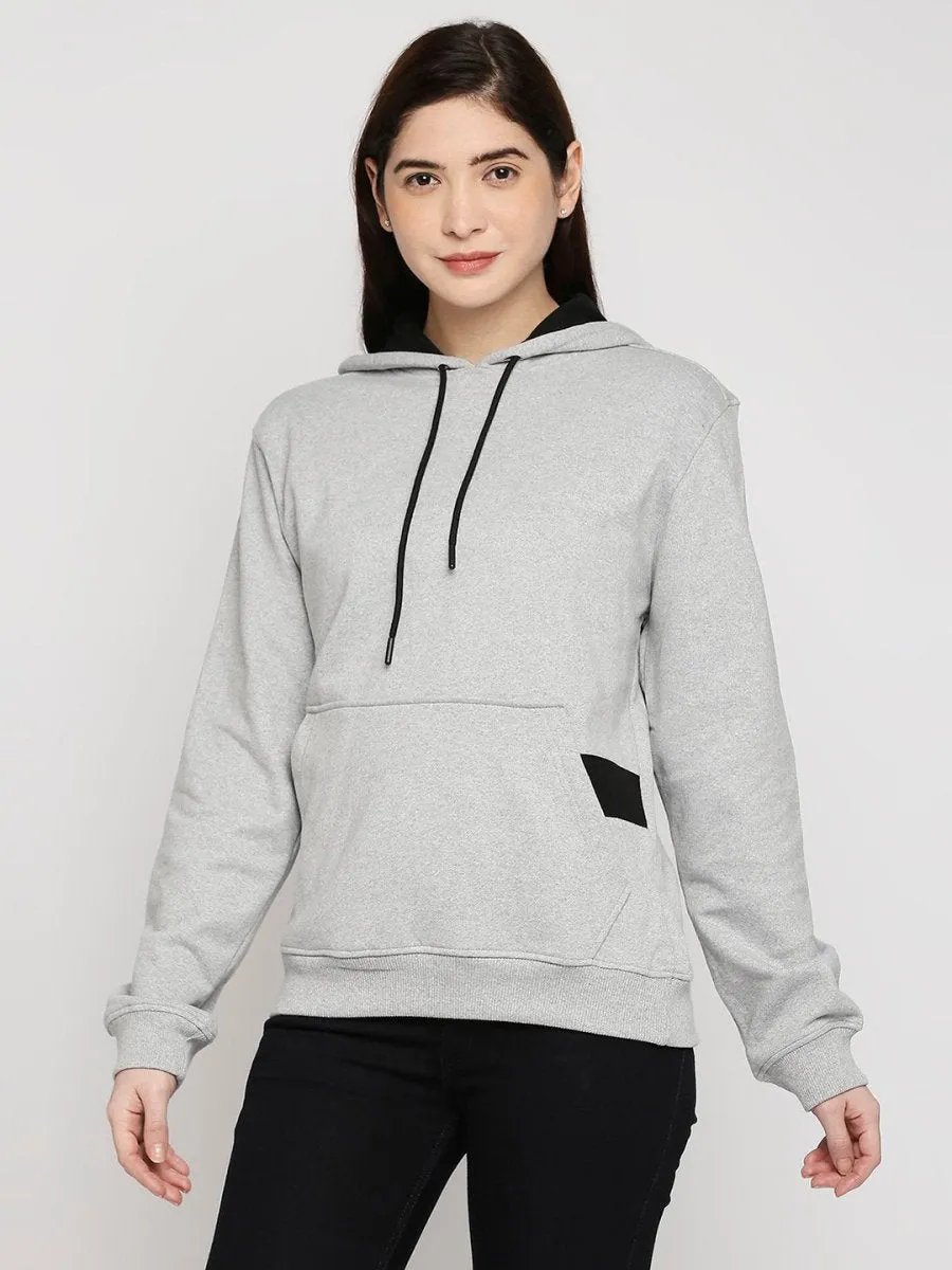 Grey Relaxed Fit Hoodie | Recycled Polyester   Recycled Cotton Blend