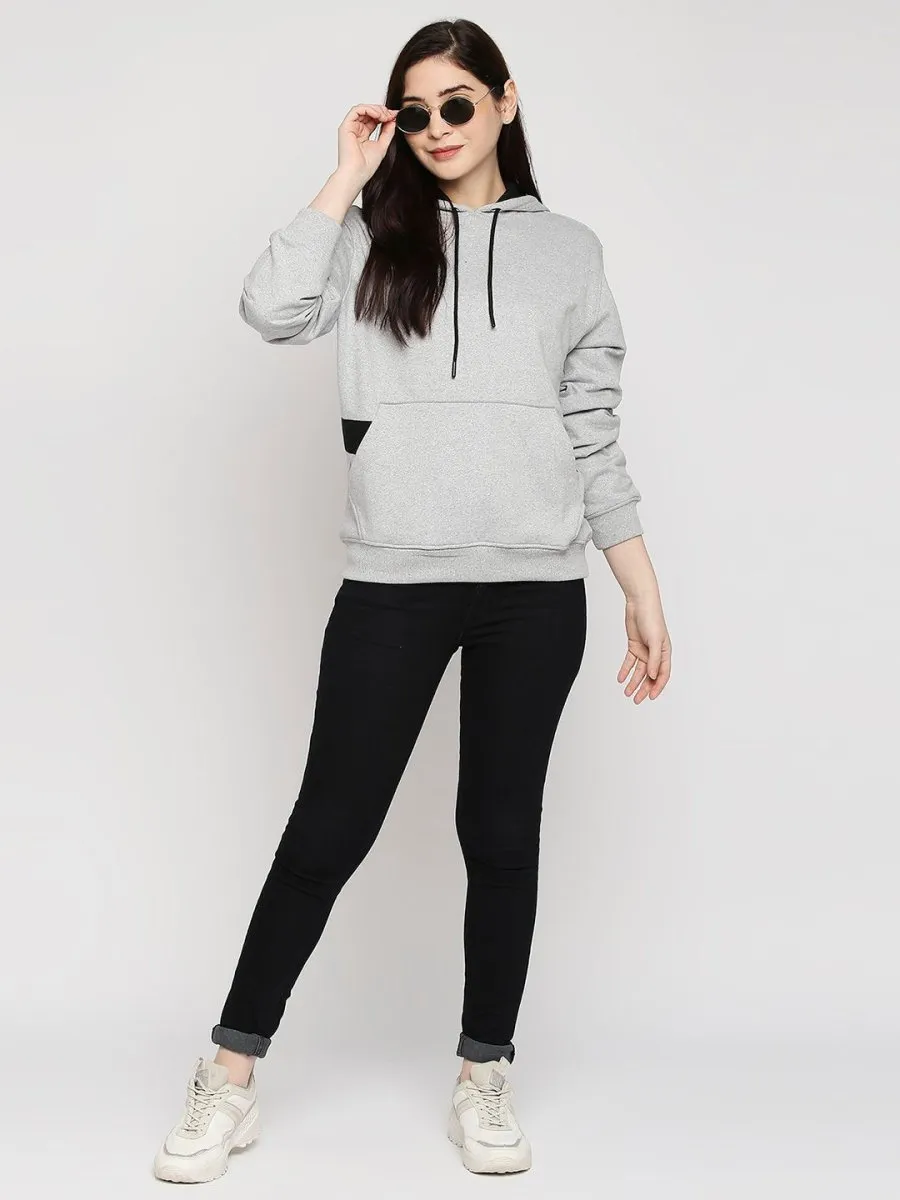 Grey Relaxed Fit Hoodie | Recycled Polyester   Recycled Cotton Blend