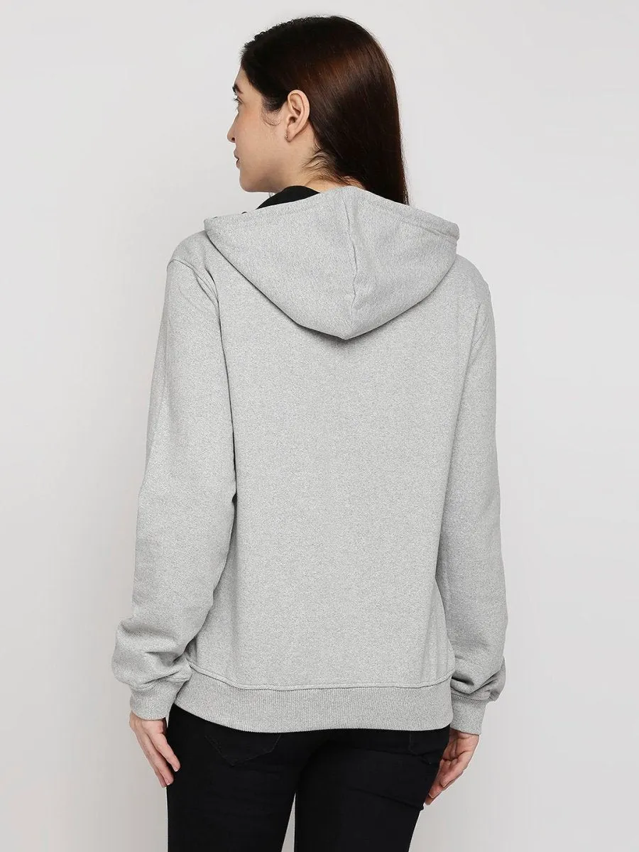 Grey Relaxed Fit Hoodie | Recycled Polyester   Recycled Cotton Blend