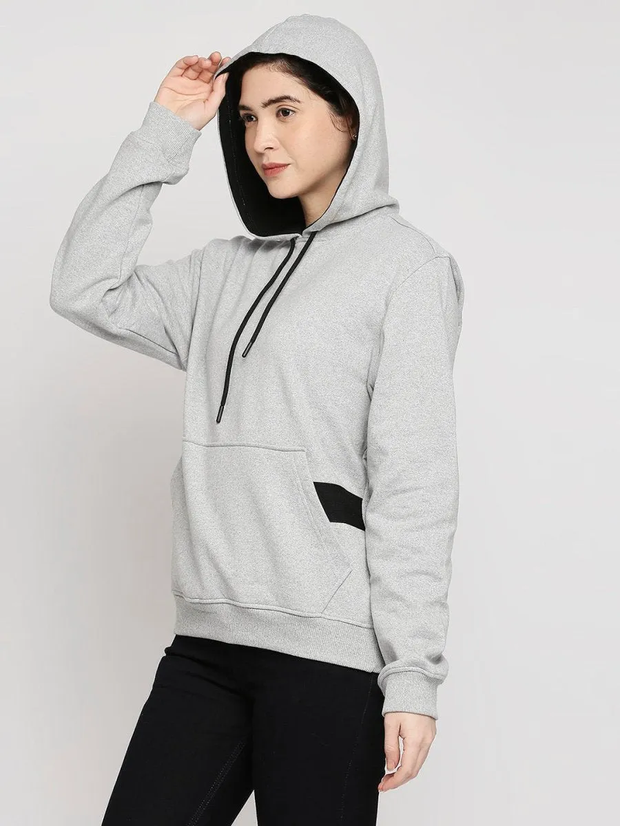 Grey Relaxed Fit Hoodie | Recycled Polyester   Recycled Cotton Blend