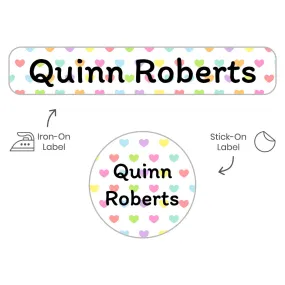 Hearts Camp Clothing Labels Pack