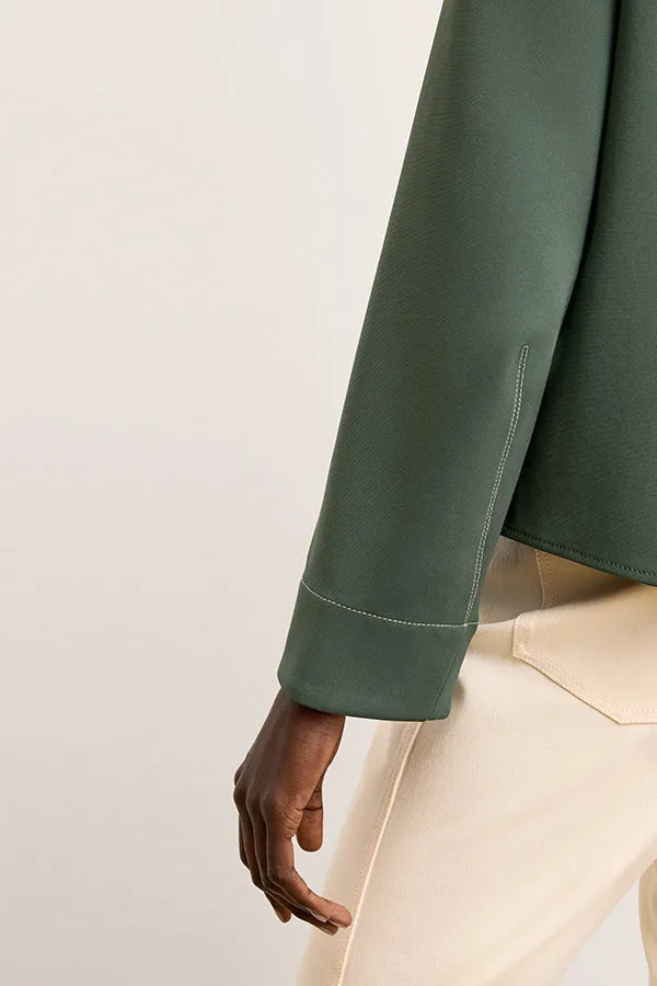 Jules Top - Everyday Crepe :: Dusty Pine