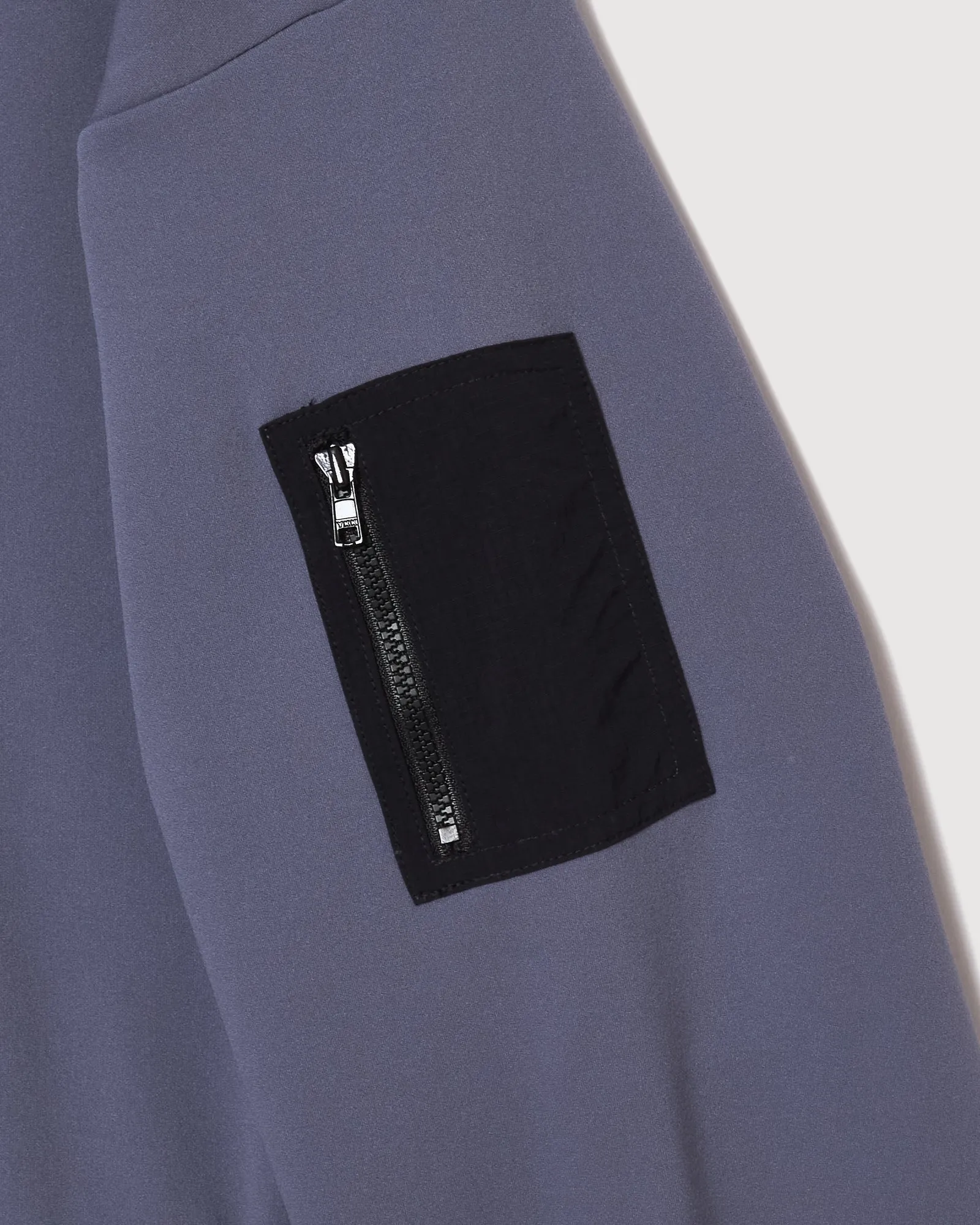 KNIT HOODIE PARKA BLUE
