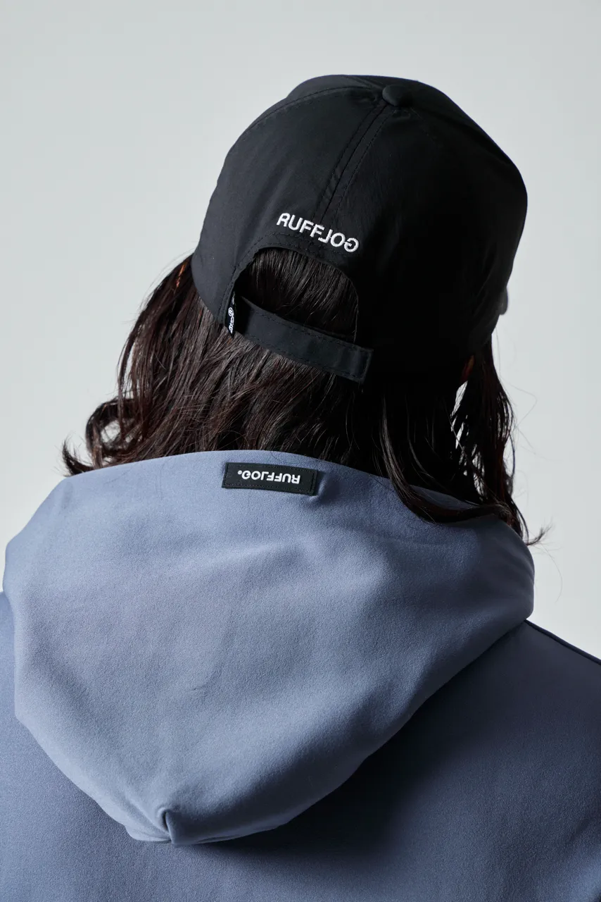 KNIT HOODIE PARKA BLUE