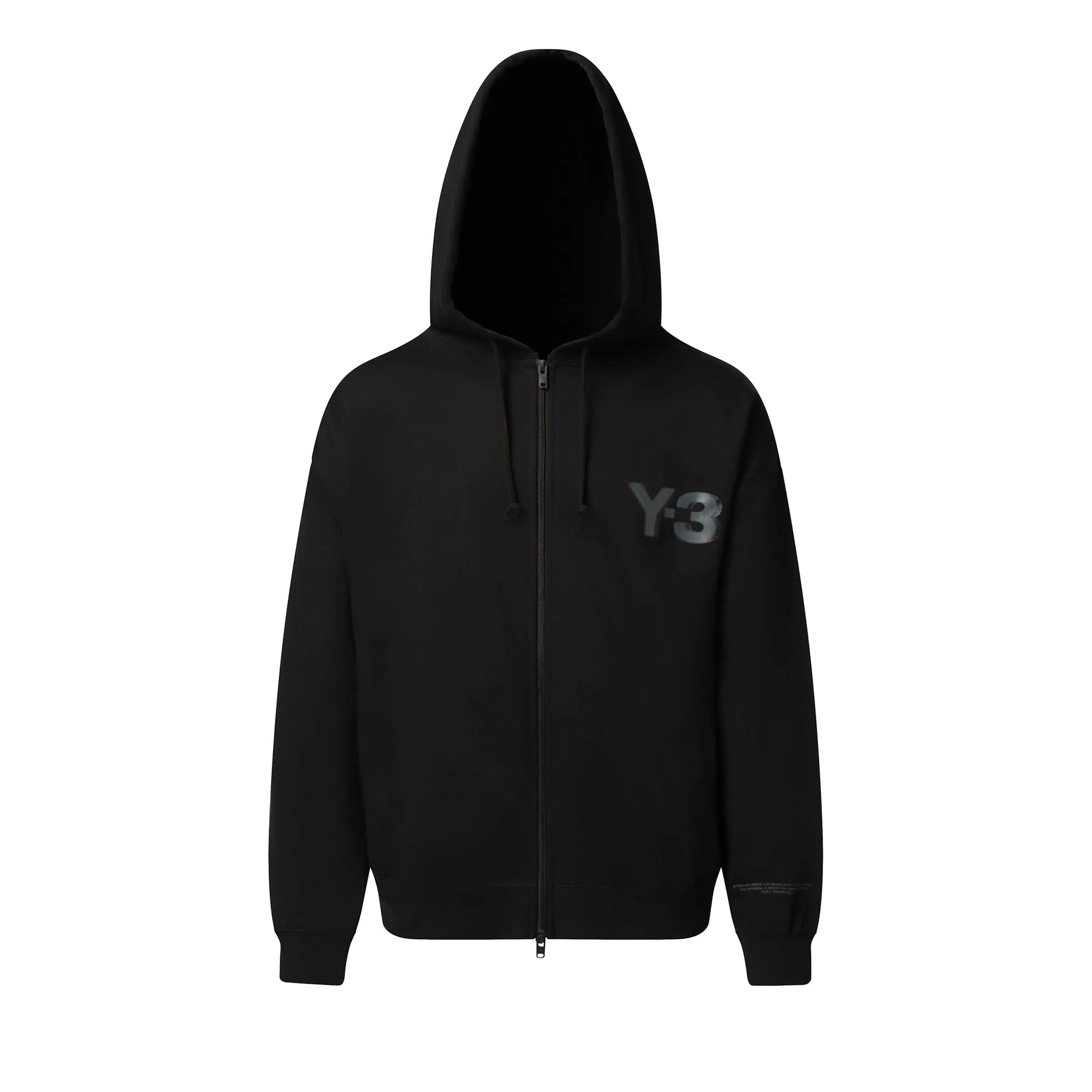 Logo Zip Hoodie in Black