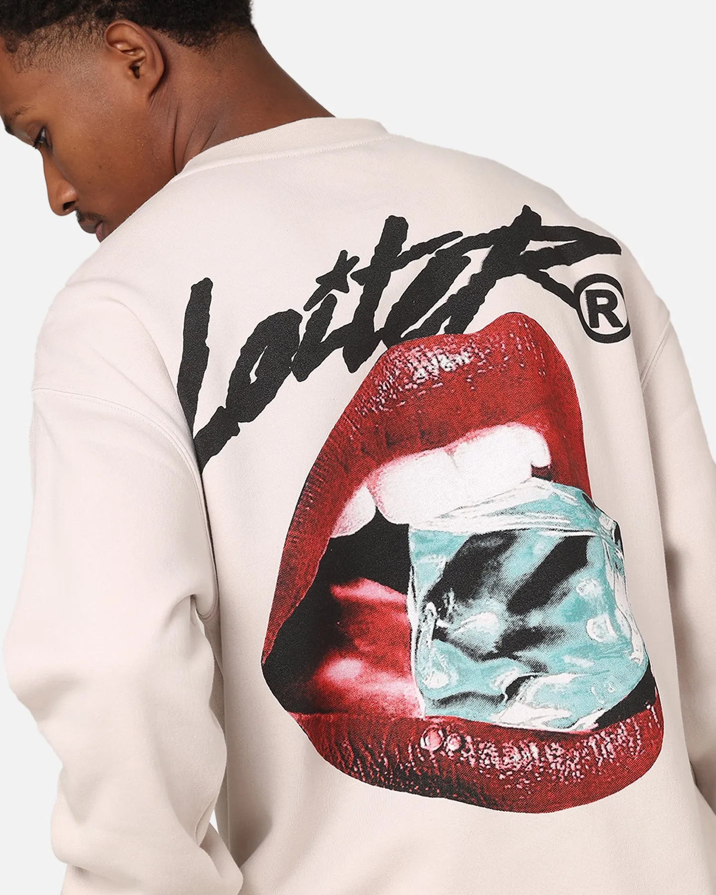 Loiter Cold Lips Crewneck Bone