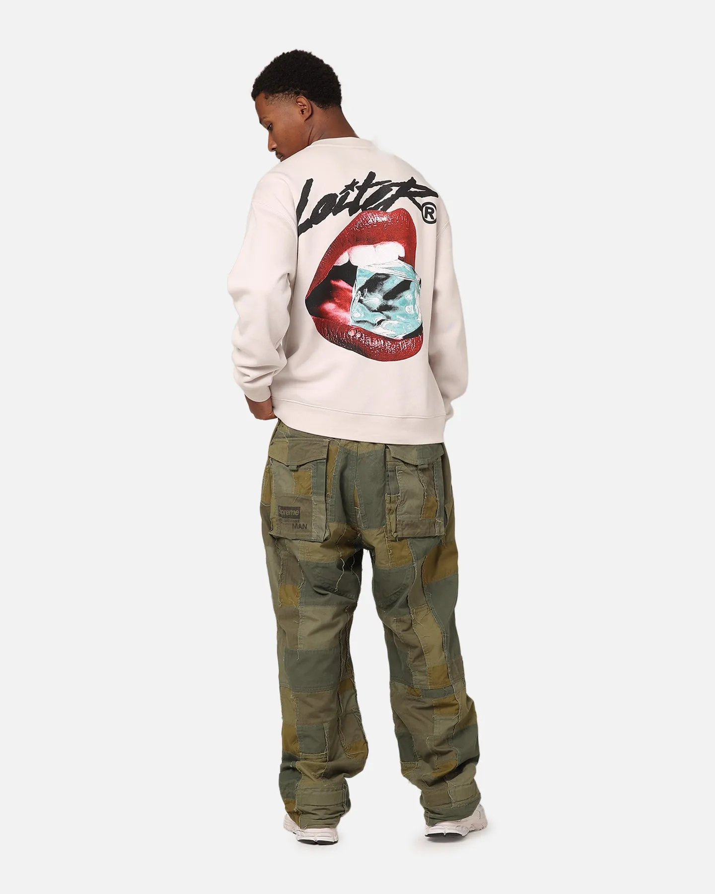 Loiter Cold Lips Crewneck Bone
