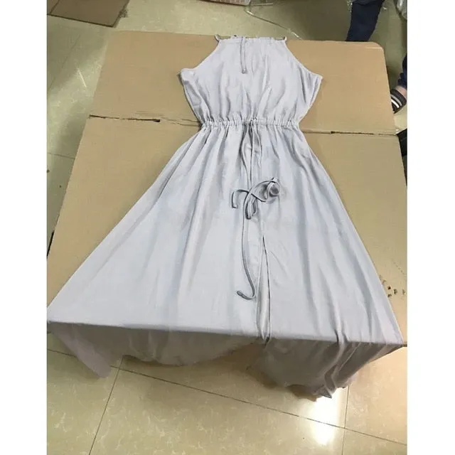 Long High Split Boho Beach Dress Tunic Maxi Dress Women Evening Party Dress