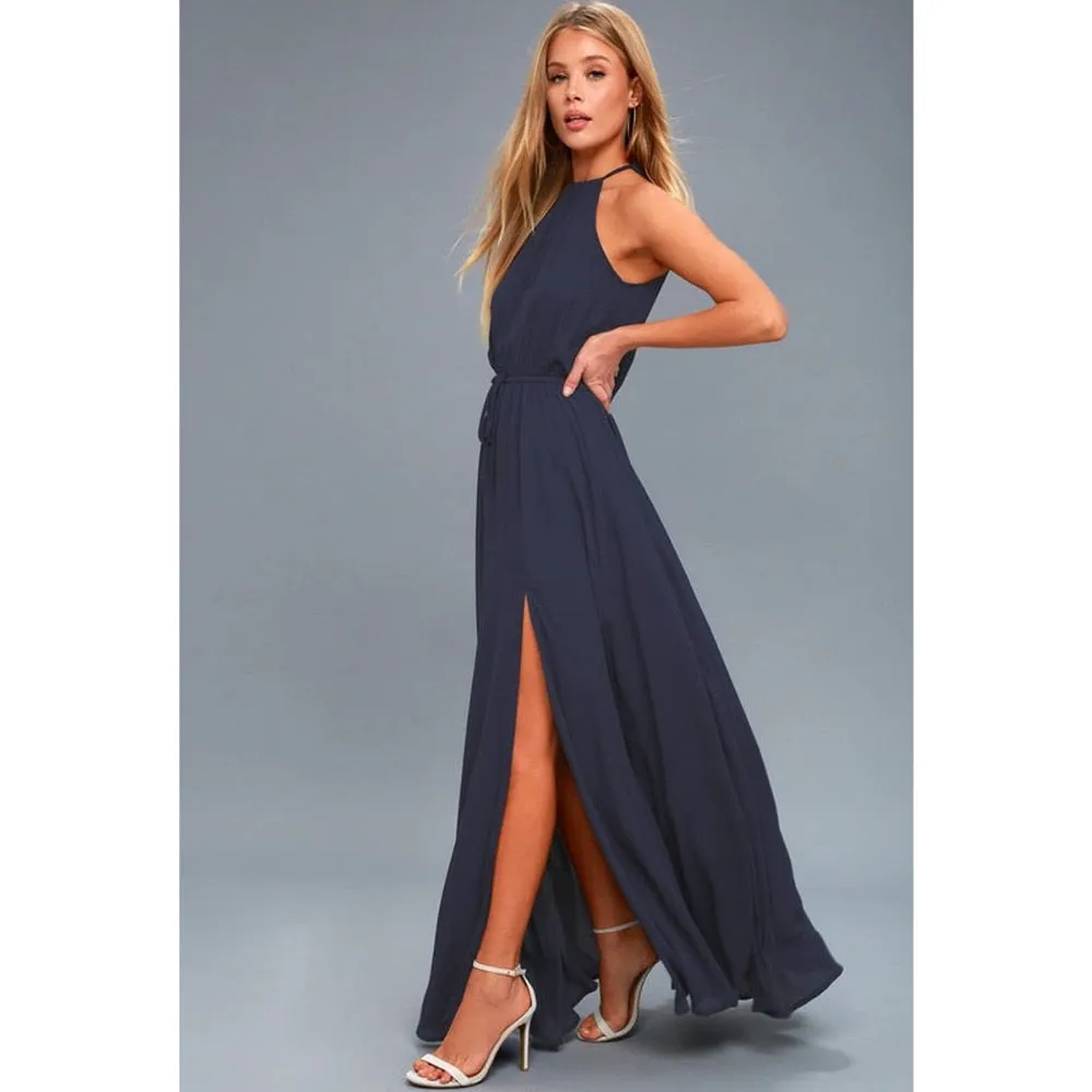 Long High Split Boho Beach Dress Tunic Maxi Dress Women Evening Party Dress