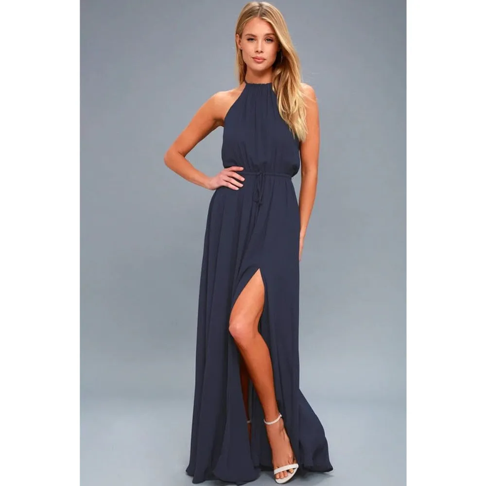 Long High Split Boho Beach Dress Tunic Maxi Dress Women Evening Party Dress