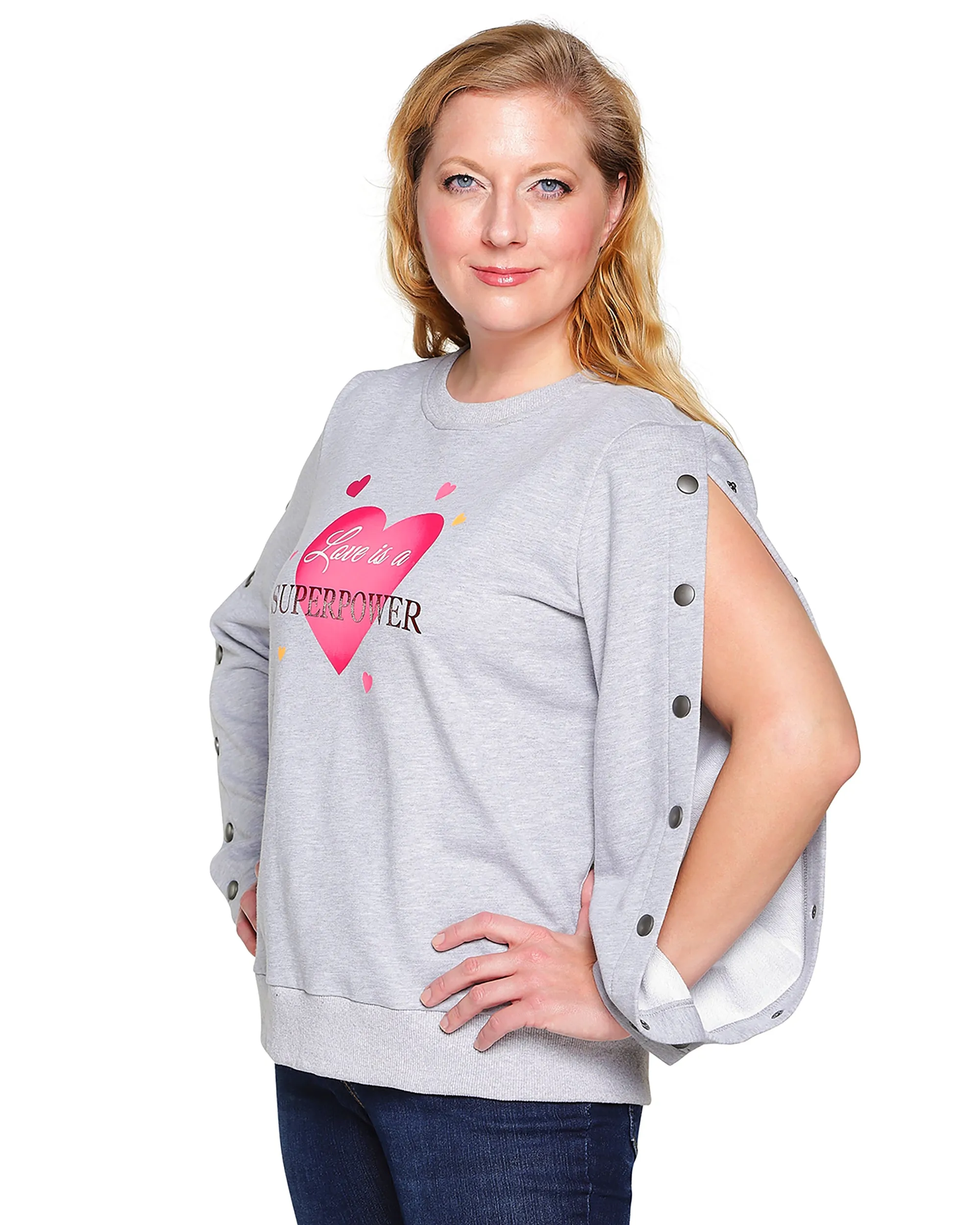 Long Sleeve Dialysis Shirts for Women, Arm Port Access,Makes Best Dialysis Patient Gift "Superpower"