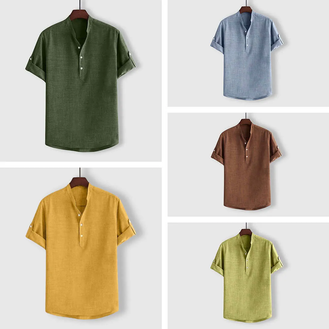 Men's Casual Henley Shirt