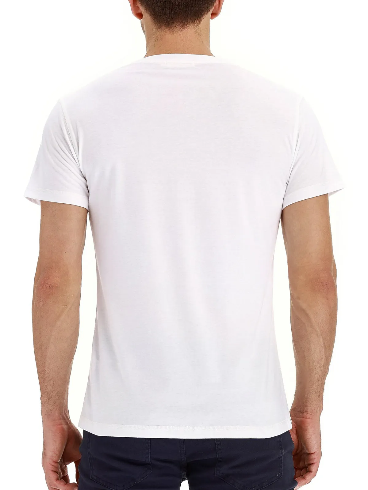 Men's Cotton Henley Collar Solid Color Casual Short Sleeve T-Shirt