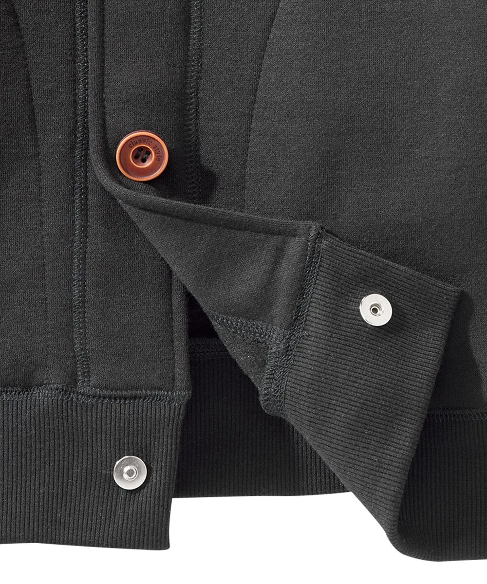Men's Magnetic Button Front Bomber Jacket