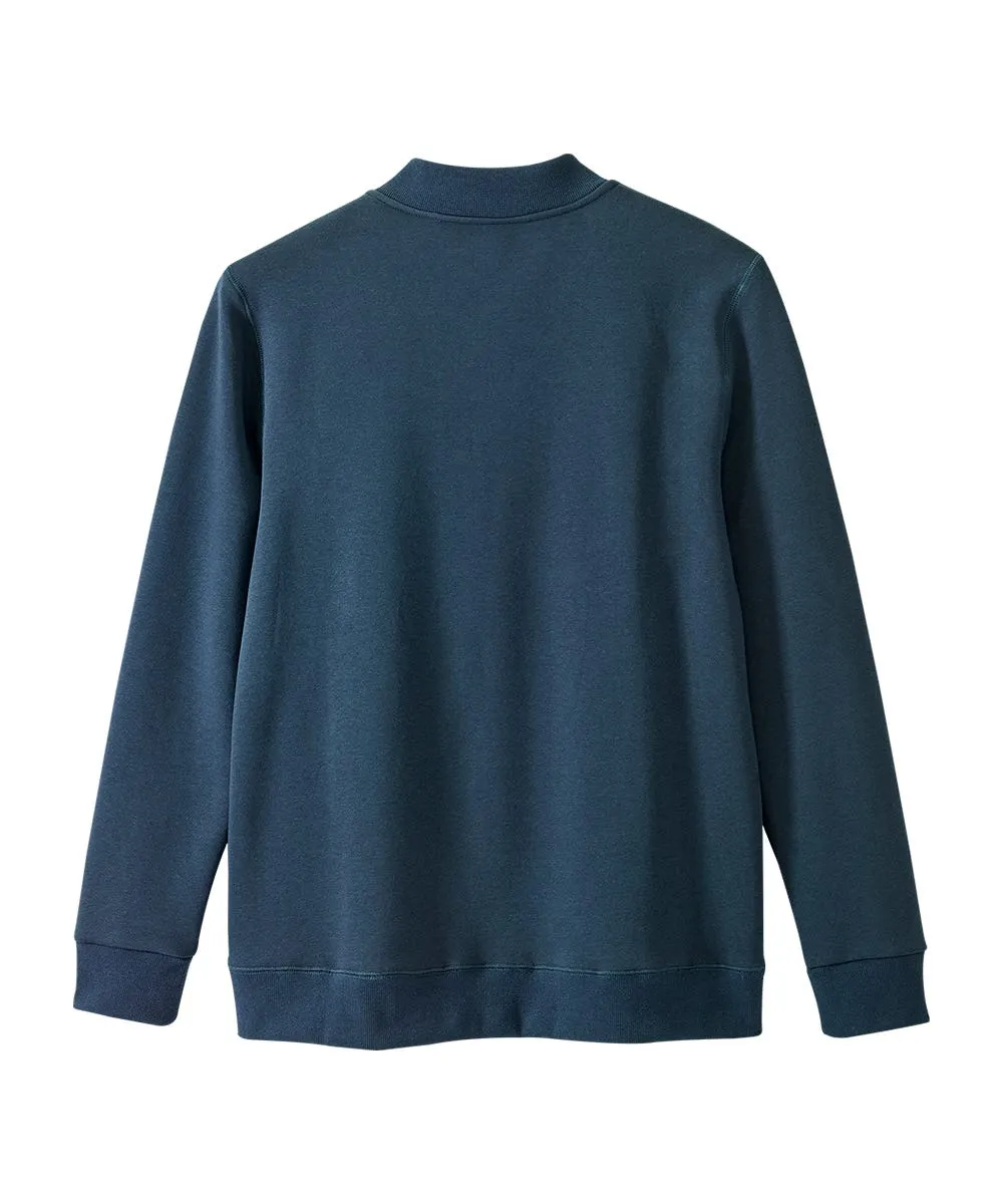 Men's Magnetic Button Front Bomber Jacket