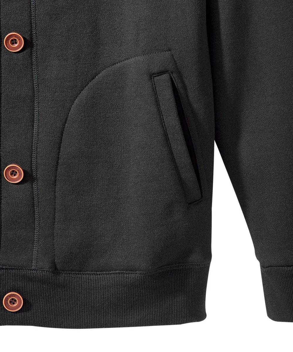 Men's Magnetic Button Front Bomber Jacket