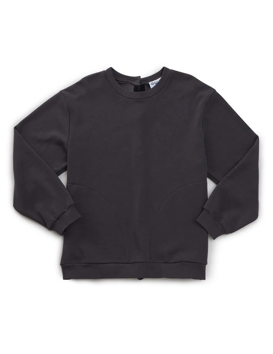 Men's Open Back Adaptive Fleece Sweatshirt - Clearance