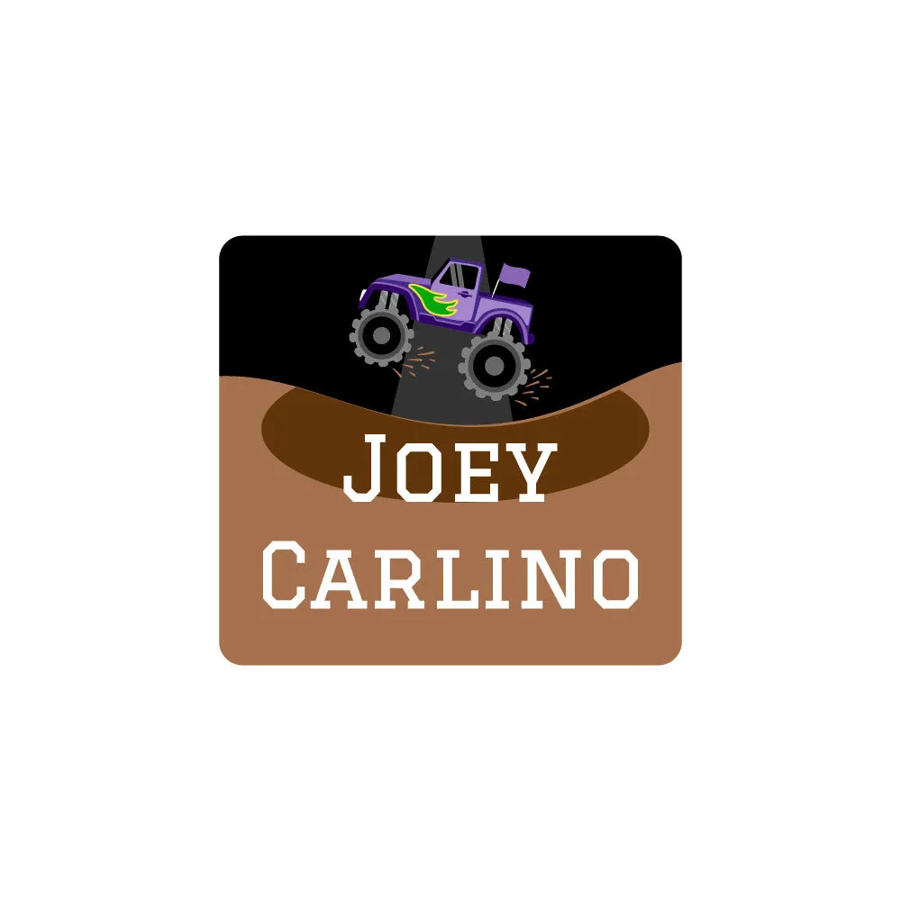 Monster Truck Clothing Labels